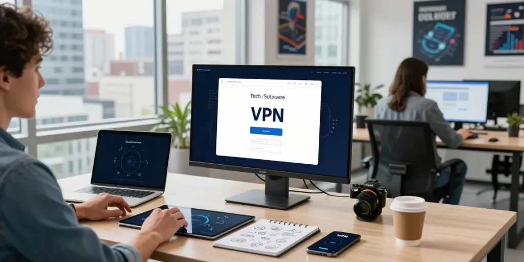 快连 VPN 应用在现代办公环境中的演示,展现创新的技术应用和用户体验。