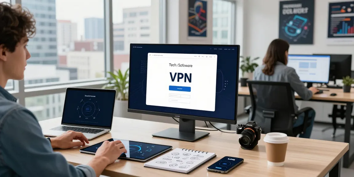 快连 VPN 应用在现代办公环境中的演示，展现创新的技术应用和用户体验。