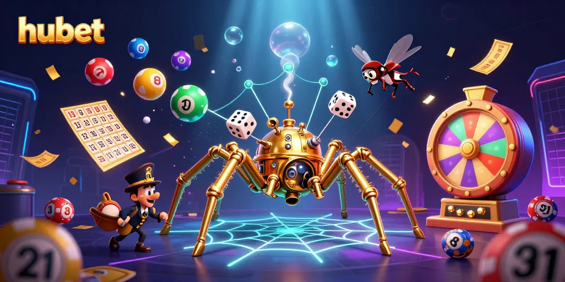 Experience thrilling wins with hubet, featuring a vibrant 3D casino scene filled with dynamic games and characters.